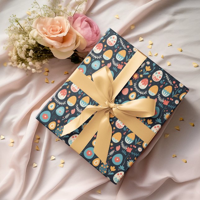 Ostereier Frühjahrsmuster Geschenkpapier (Von Creator hochgeladen)
