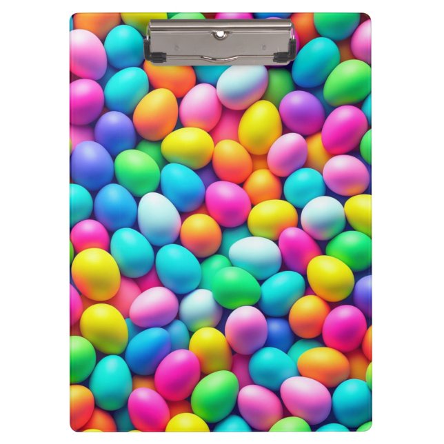 Ostereier/Frühling in hellen Farben Klemmbrett (Vorderseite)