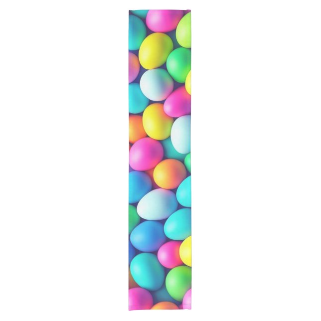 Ostereier/Frühling in hellen Farben Kurzer Tischläufer (Vorderseite)