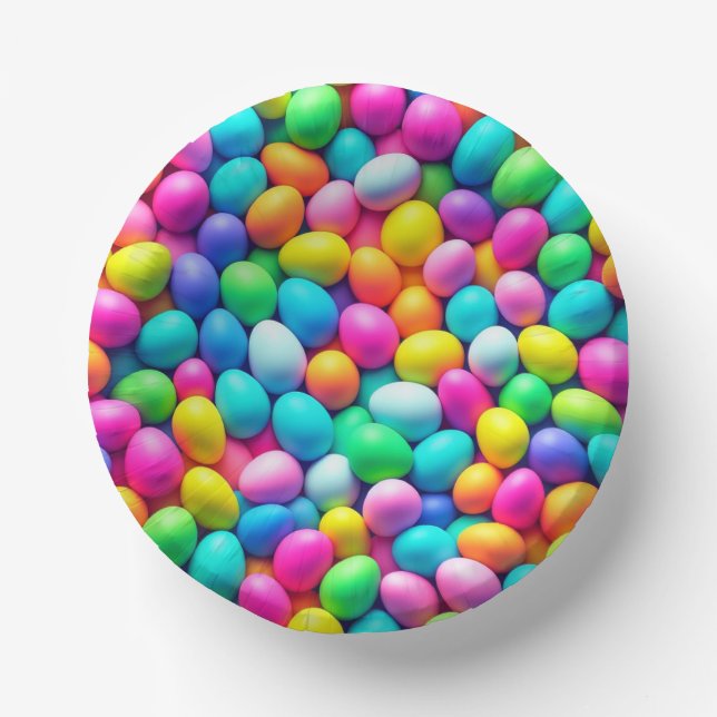 Ostereier/Frühling in hellen Farben Pappteller (Vorderseite)