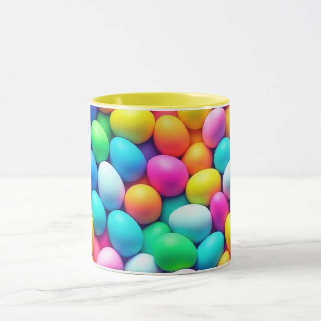 Ostereier/Frühling in hellen Farben Tasse (Zentrum)