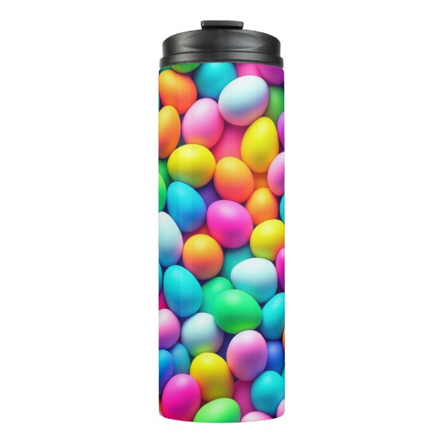 Ostereier/Frühling in hellen Farben Thermosbecher (Vorderseite)