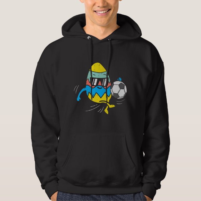 Ostereier Fußball Niedlich Fußball Sportler Männer Hoodie (Vorderseite)