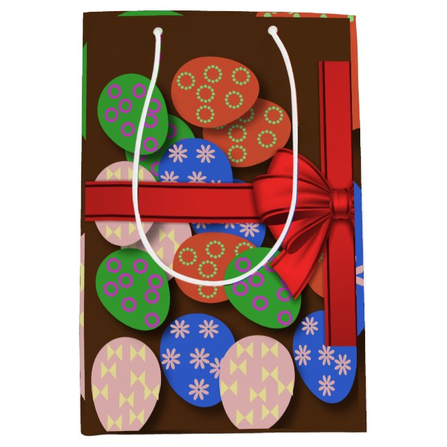 Ostereier Gemustert Mittlere Geschenktüte (Vorderseite)