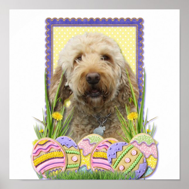 Ostereier - GoldenDoodle Poster (Vorne)
