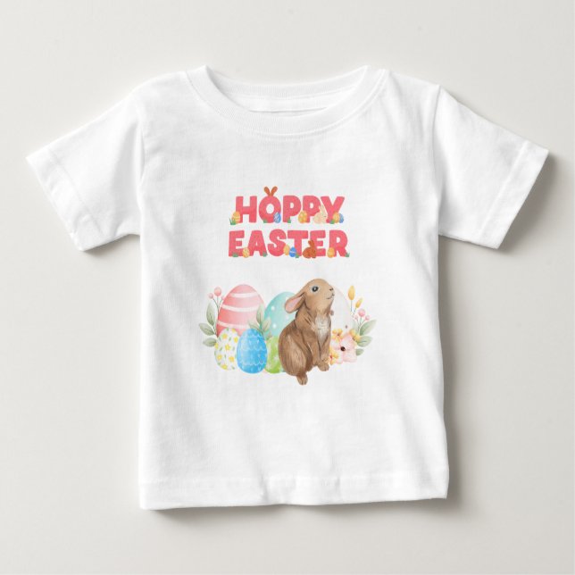 Ostereier Hoppy Ostertag Baby T-shirt (Vorderseite)