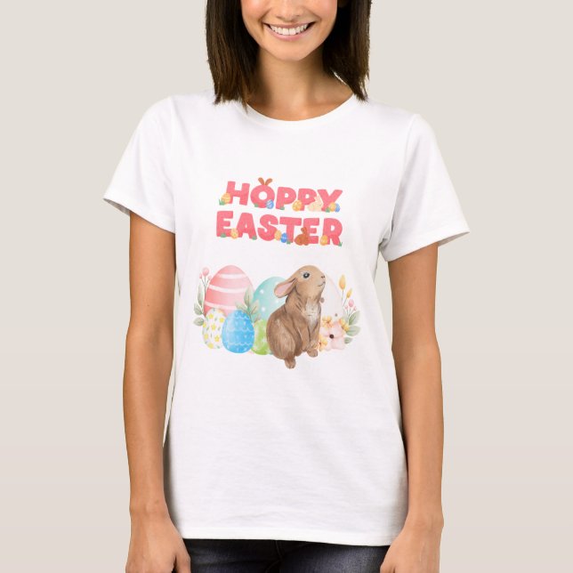 Ostereier Hoppy Ostertag T-Shirt (Vorderseite)