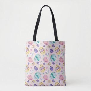 Ostereier Hunt Muster farbenfrohe Pastellfarben Tasche