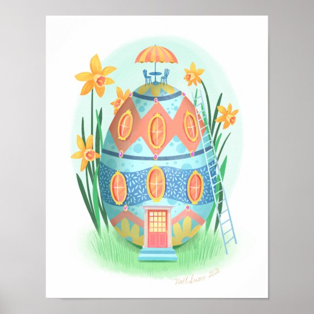 Ostereier Hütte Art Print Poster (Vorne)
