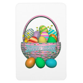 Ostereier in einem Korb gestrichen Magnet