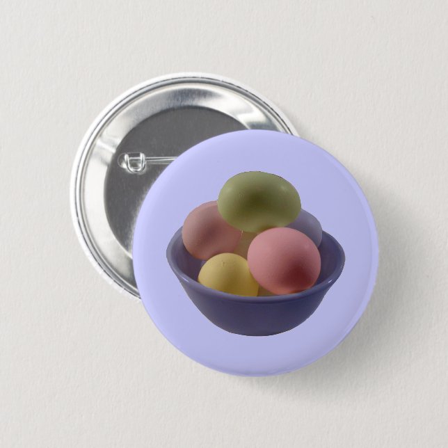 Ostereier in einer Schüssel Button (Vorne & Hinten)