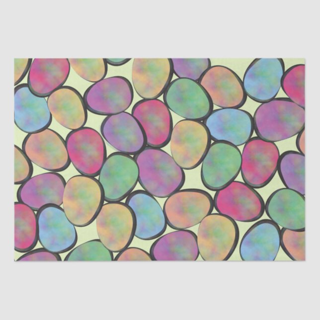 Ostereier in Farbe Seidenpapier (Vorderseite)