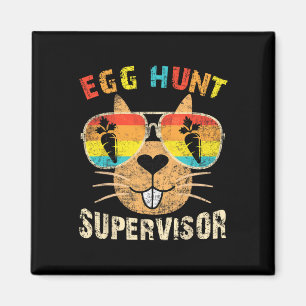 Ostereier-Jagd-Aufseher Retro-Ostereier-Jagd-Party Magnet