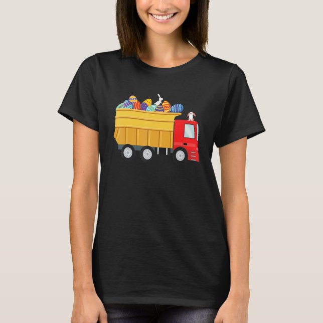 Ostereier Jagd LKW Liebhaber Kleinkind Junge T-Shirt (Vorderseite)
