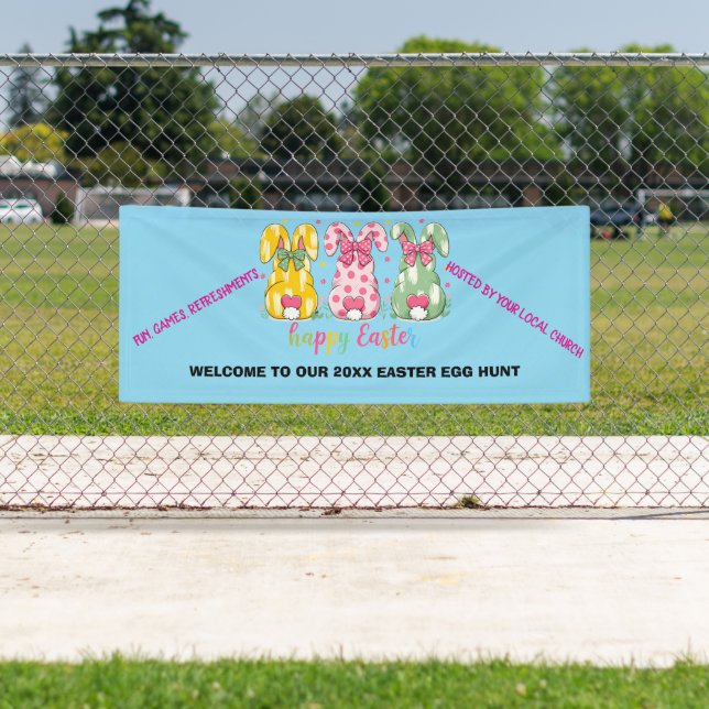 Ostereier Jagd Spaß farbenfroh Banner (Insitu)