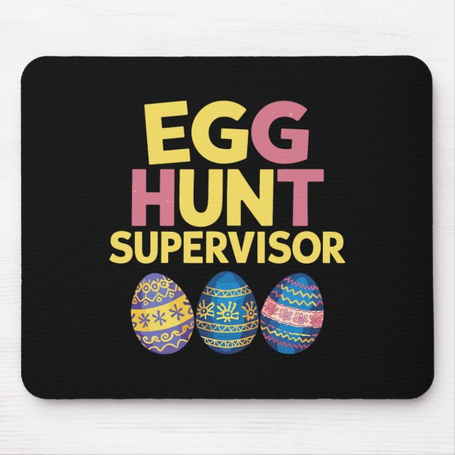 Ostereier Jagd Supervisor Funny Mama Vater Männer  Mousepad (Vorne)