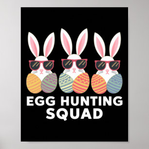 Ostereier-Jagd-Trupp Jungen Mädchen Ostern Familie Poster
