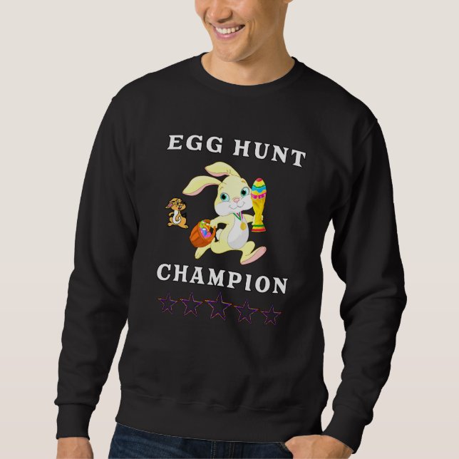 Ostereier-Jagd Weltmeister Ostern Sonniges Rabbi Sweatshirt (Vorderseite)