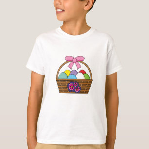 Ostereier-Jagdkorb mit pastelförmigen Eiern T-Shirt