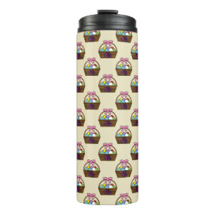 Ostereier-Jagdkorb mit Pastelleier-Muster Thermosbecher