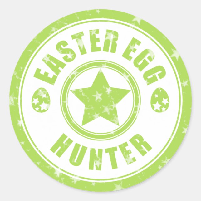 Ostereier-Jagdsticker Runder Aufkleber (Vorderseite)