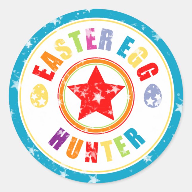 Ostereier-Jagdsticker Runder Aufkleber (Vorderseite)
