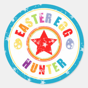 Ostereier-Jagdsticker Runder Aufkleber