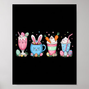 Ostereier Kaffee Bunny Cups Latte Iced Cream Wom Poster