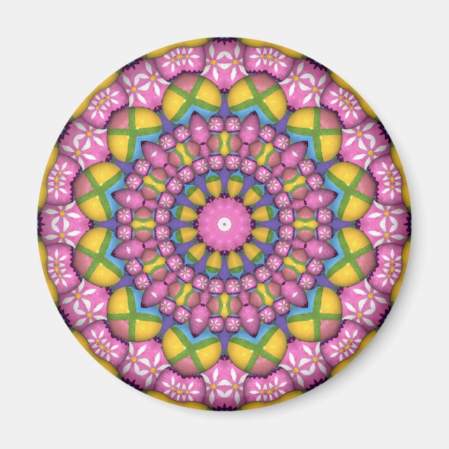 Ostereier Kaleidoskop Magnet (Vorne)