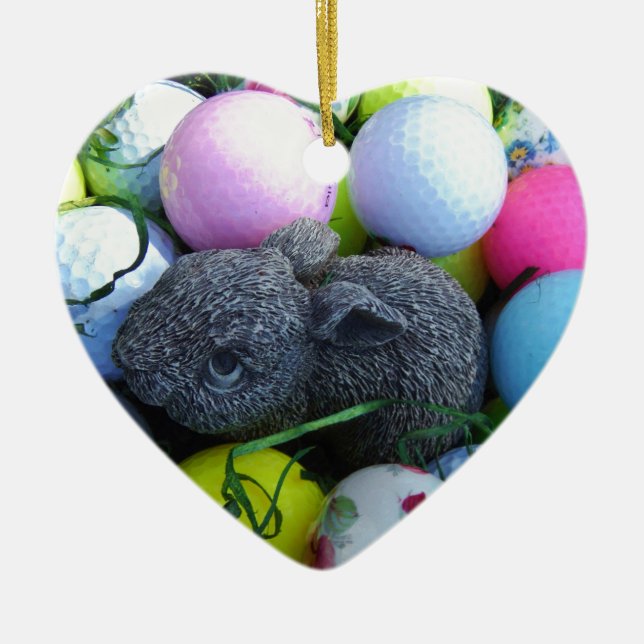 Ostereier, Kaninchengolfbälle Keramikornament (Vorne)