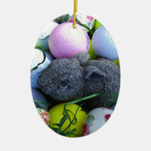 Ostereier, Kaninchengolfbälle Keramikornament