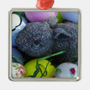 Ostereier, Kaninchengolfbälle Silbernes Ornament