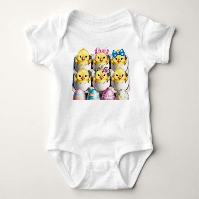 Ostereier Kinder Baby Strampler (Vorderseite)