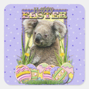 Ostereier - Koala Quadratischer Aufkleber