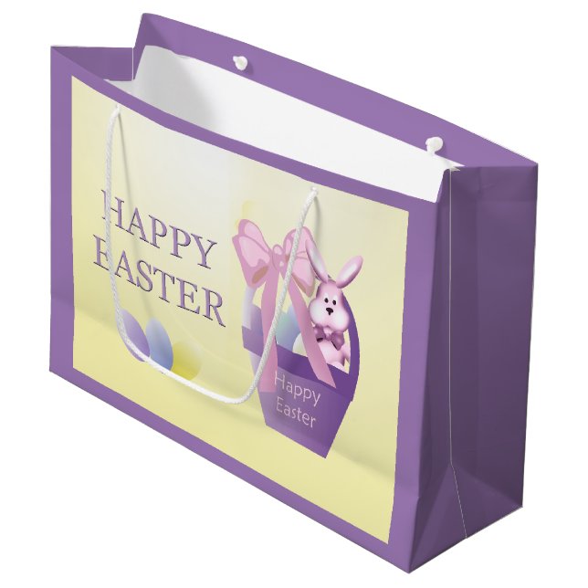 Ostereier Korb Große Geschenktüte (Vorderseite Schrägansicht)