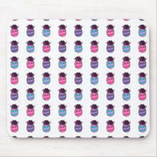 Ostereier mit Blume und Band Mousepad