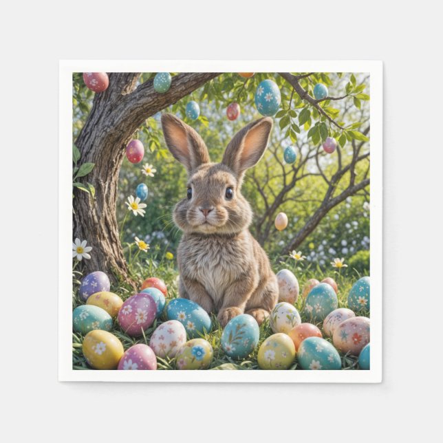 Ostereier mit sonniger Haut Serviette (Vorderseite)