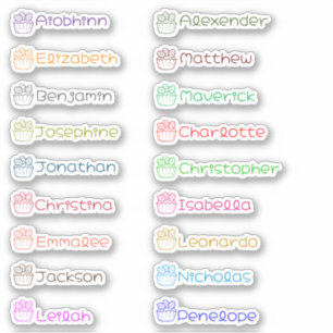 Ostereier Muffin Custom Multiple Names Stickers Aufkleber