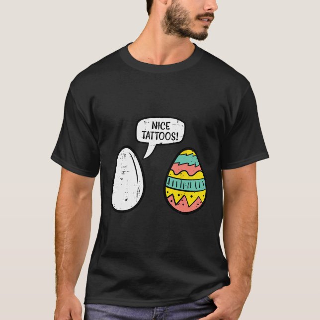 Ostereier Nizza Tattoos Witzige Jagd Männer Frauen T-Shirt (Vorderseite)