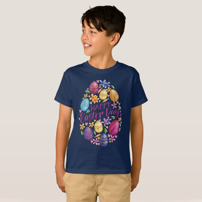Ostereier, Osterhase T-Shirt (Vorne ganz)