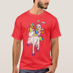 Ostereier Ostern Ostern Bunny Reiten Einhorn Girls T-Shirt