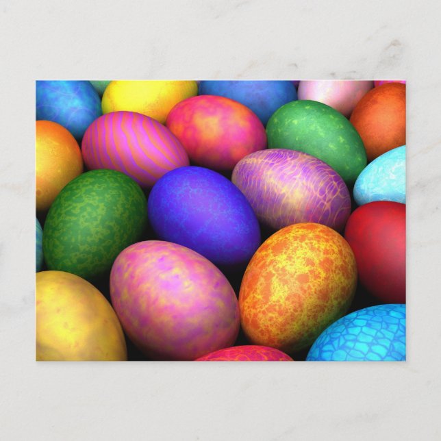 Ostereier (Ostern) Postkarte (Vorderseite)