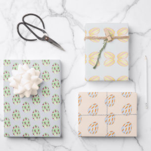 Ostereier Preppy Geschenkpapier Set