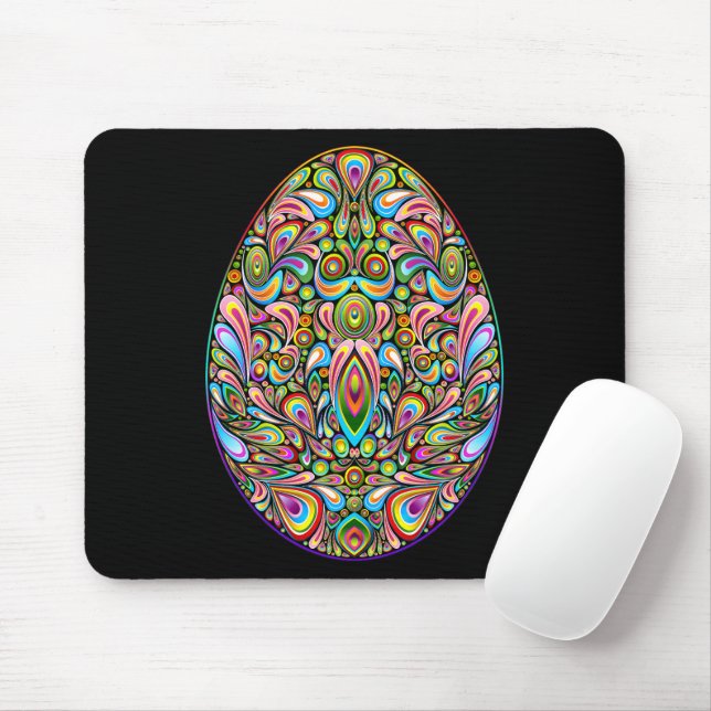 Ostereier-Psychedel-Design Kinder Bio-T-Shirt Mousepad (Mit Mouse)