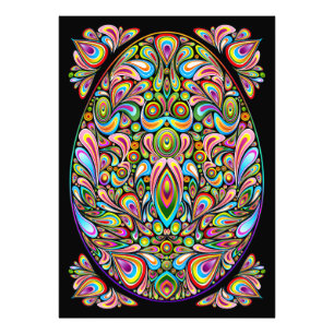 Ostereier-Psychedelic-Design Fotodruck