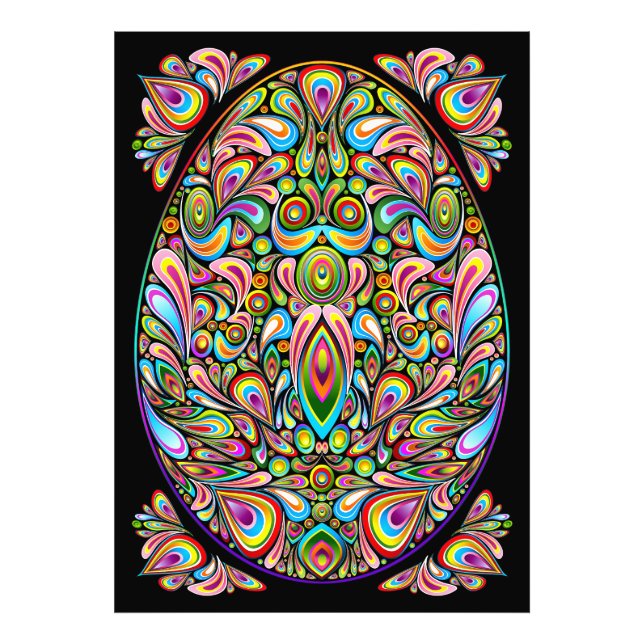Ostereier-Psychedelic-Design Fotodruck (Vorne)