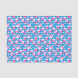 Ostereier rosa, weiße Farbgeschenke Seidenpapier
