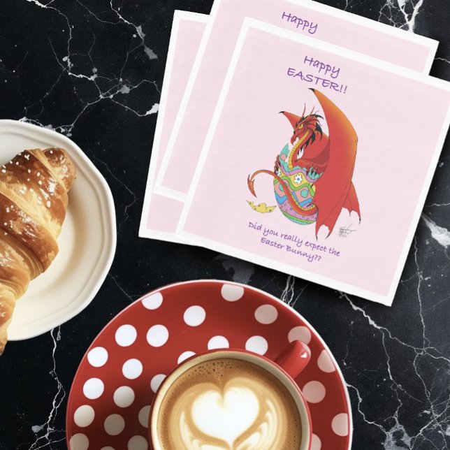 Ostereier Roter Drache Serviette (Von Creator hochgeladen)