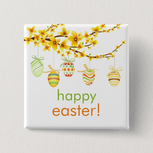 Ostereier, Schaltfläche "Forsythia Branch" Button (Vorderseite)