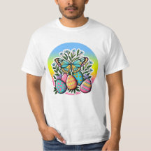 Ostereier, Schmetterlinge und Frühlingsblumen